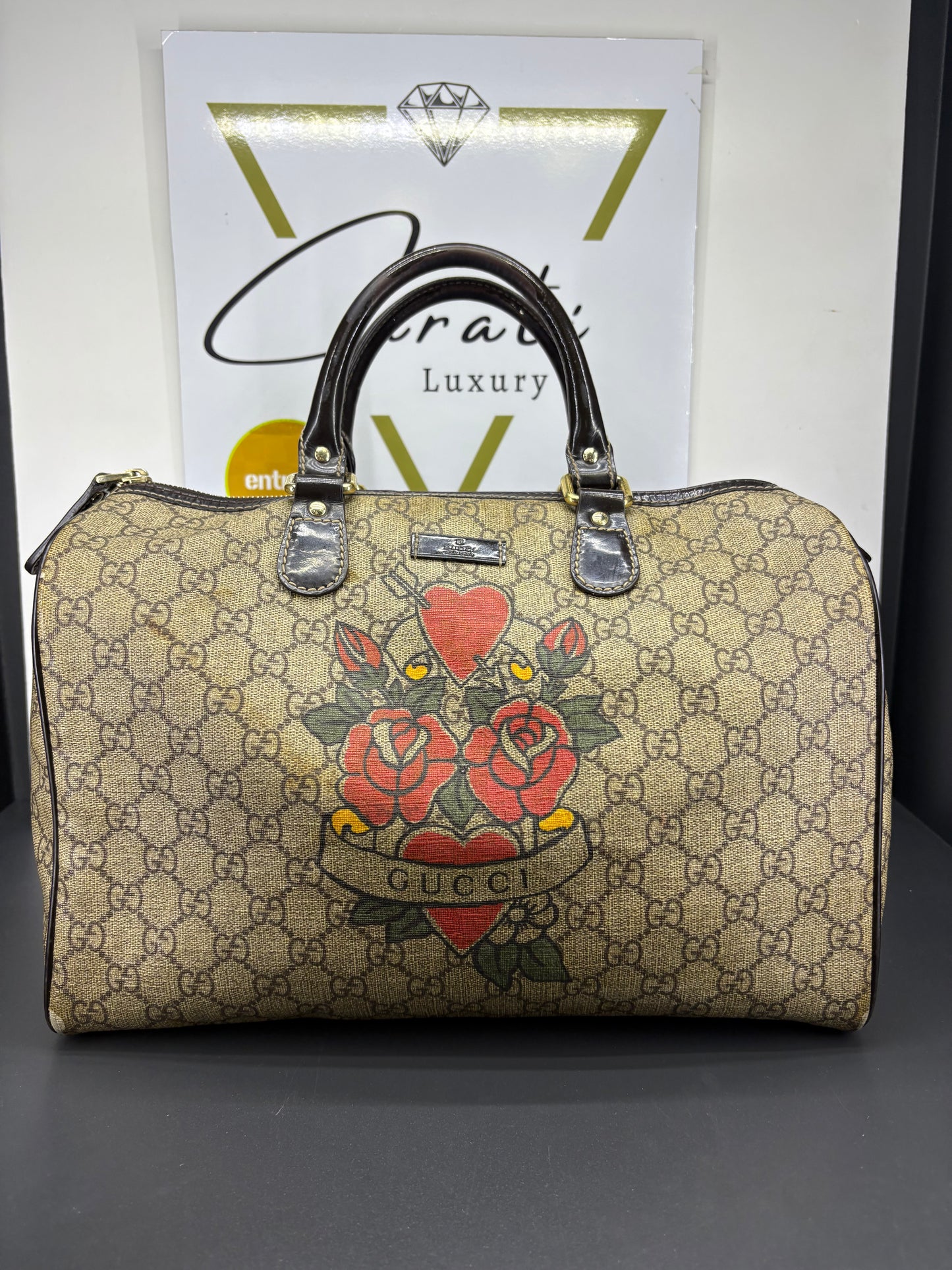 Gucci Joy Boston Bag "Tattoo Heart