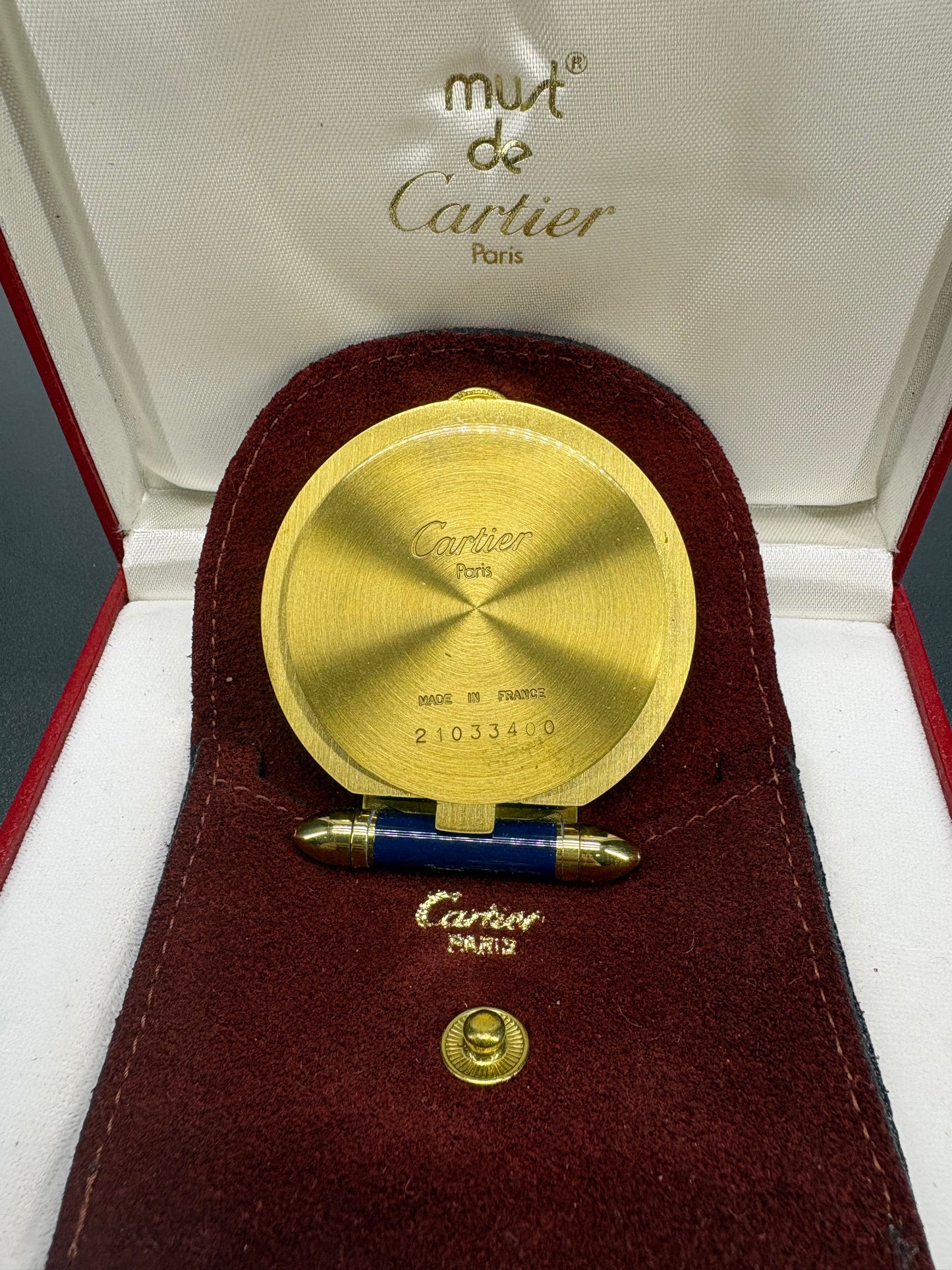 portafoto da viaggio vintage firmato Must de Cartier