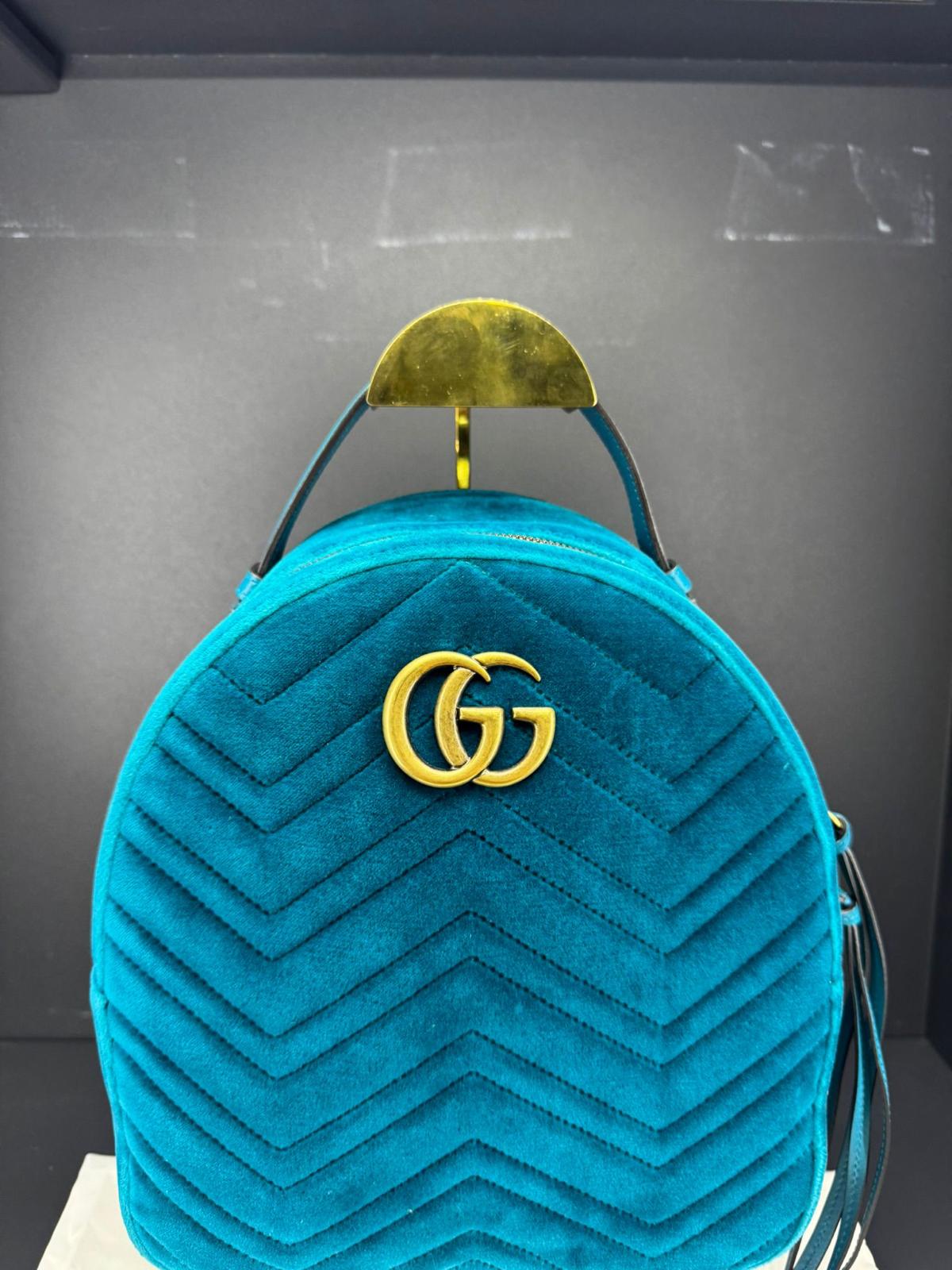 Zaino Gucci GG Marmont in velluto trapuntato matelassé