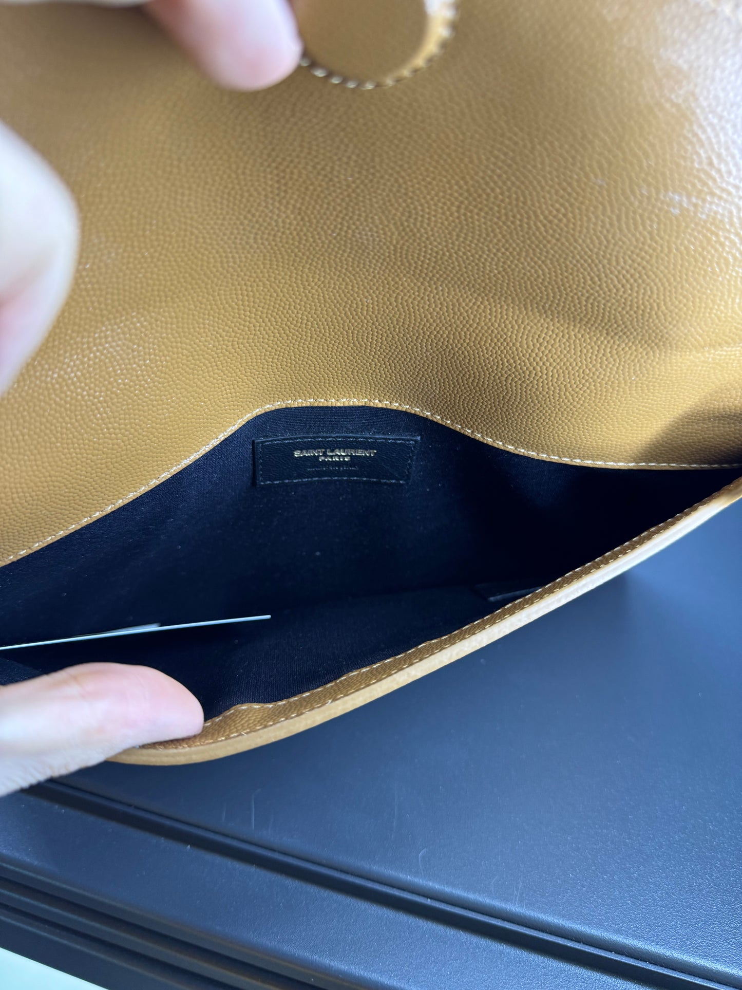 Pochette Saint Laurent cammello