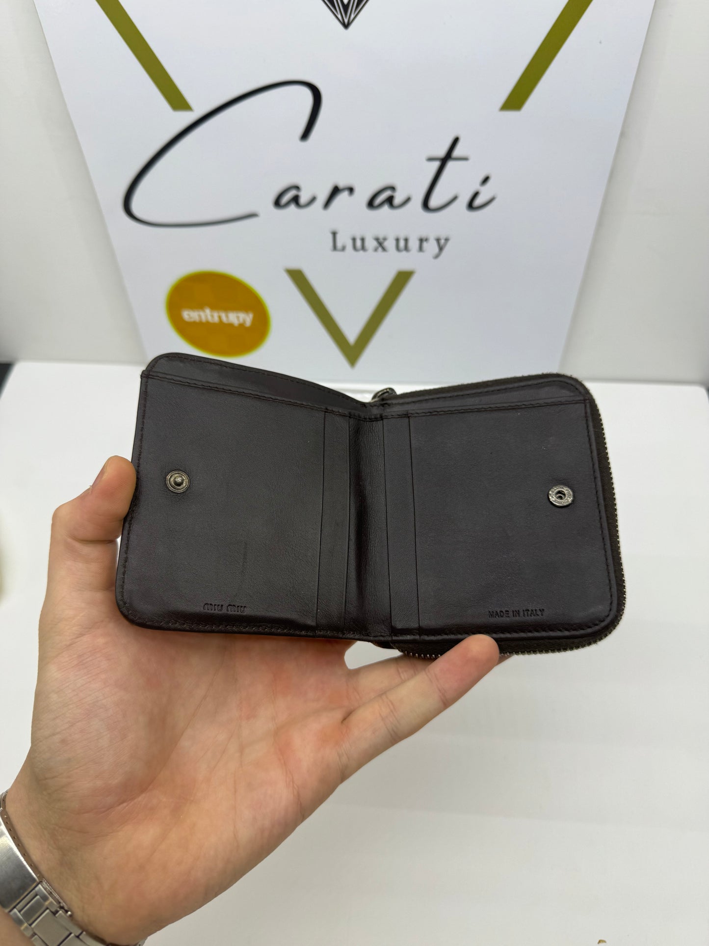 Miu Miu portafoglio compatto crocodile