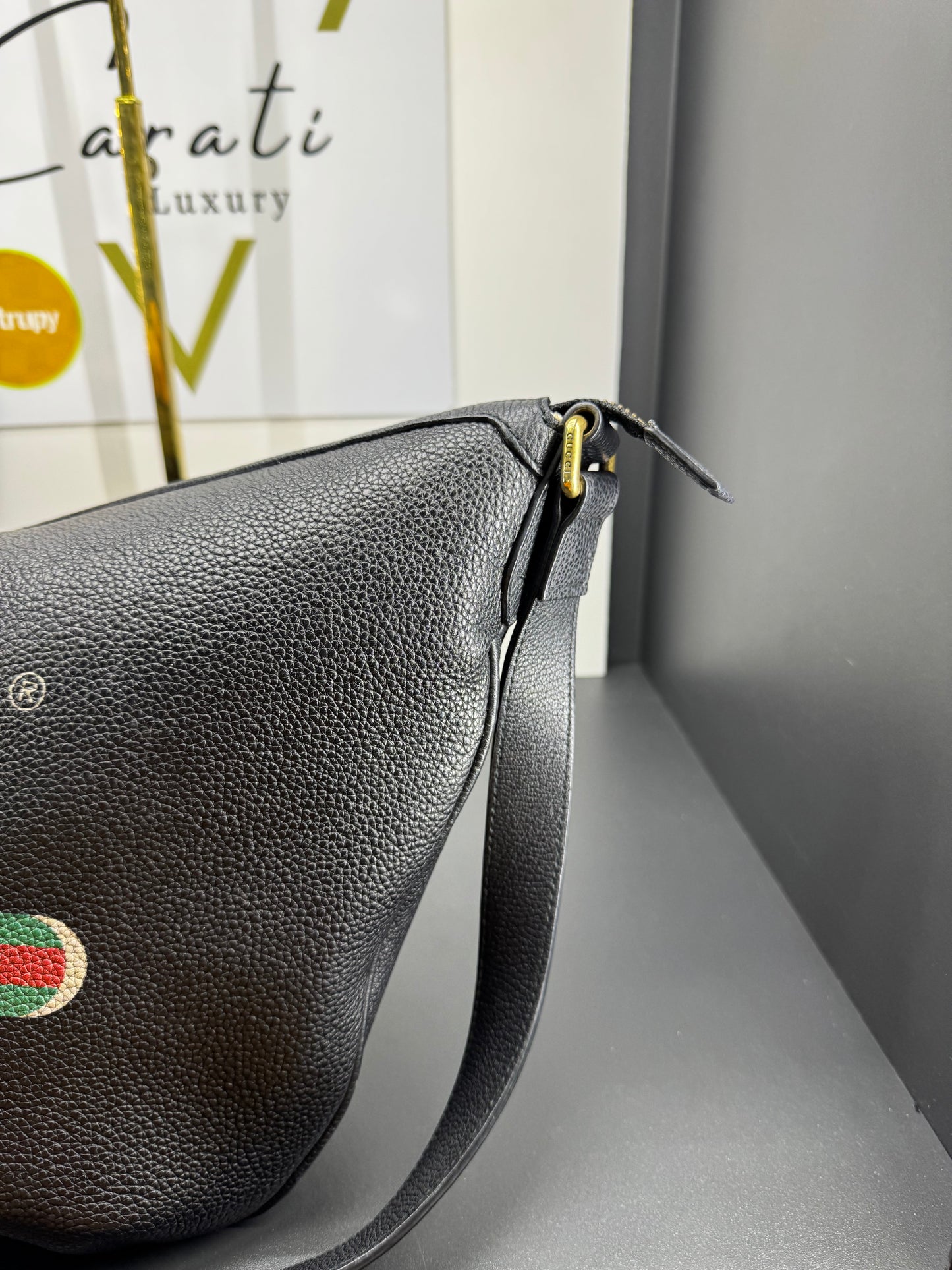 Gucci in pelle marmount big logo