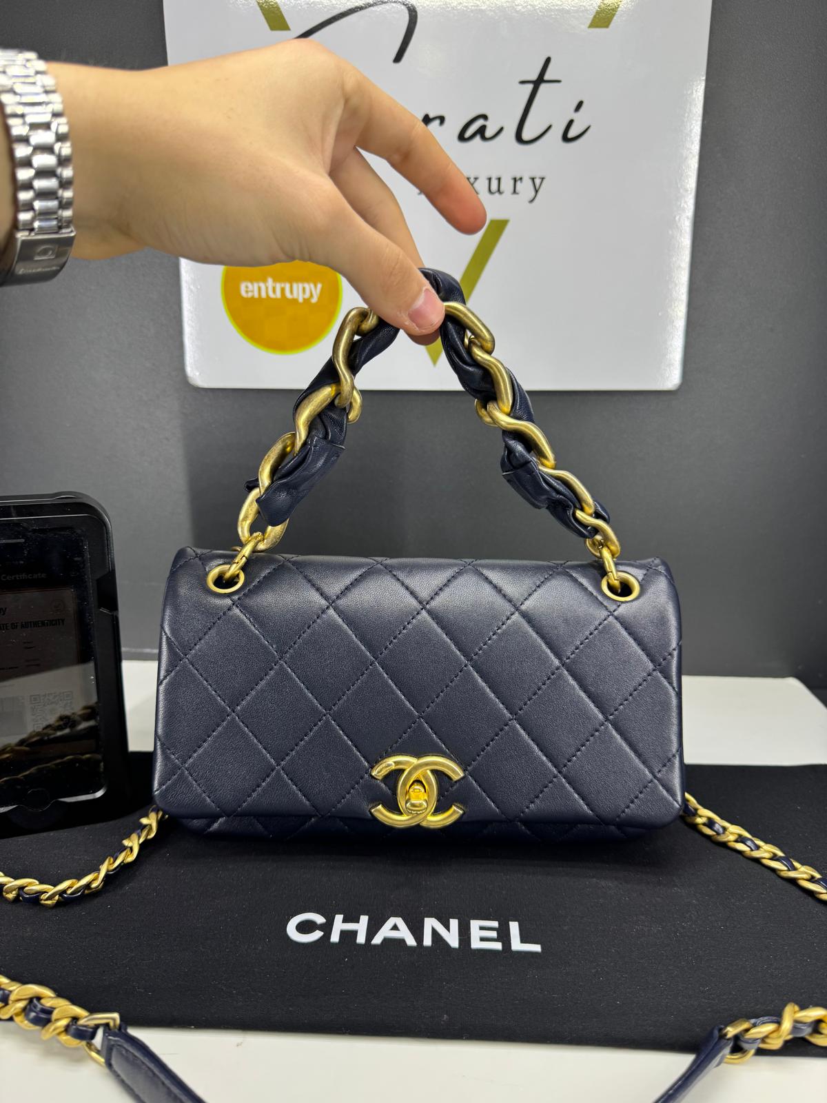 Chanel 2.55 un flap 2021 hardware oro anticato