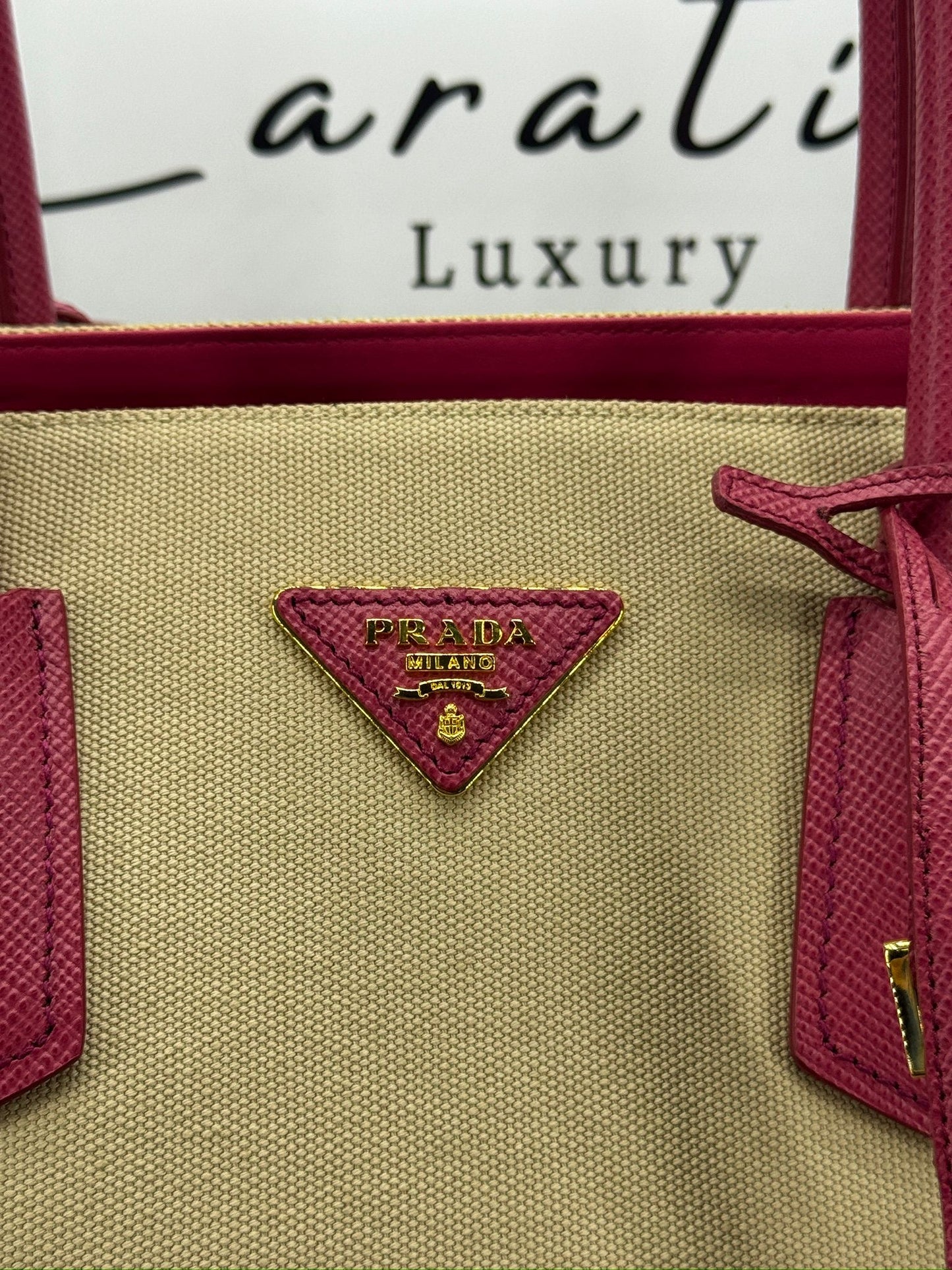 Prada Canapa + Saffiano Double Bag