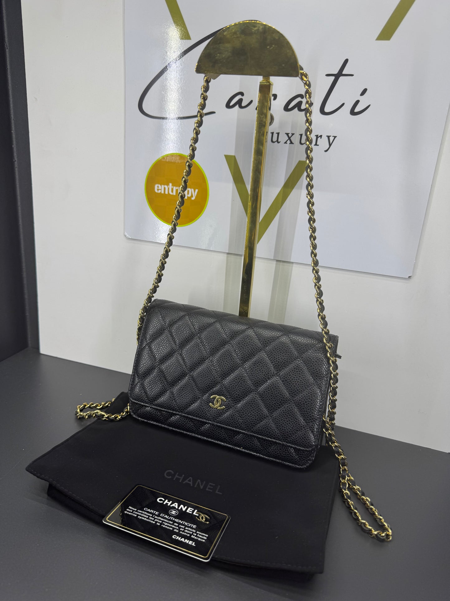 Chanel WOC in pelle caviar hardware oro