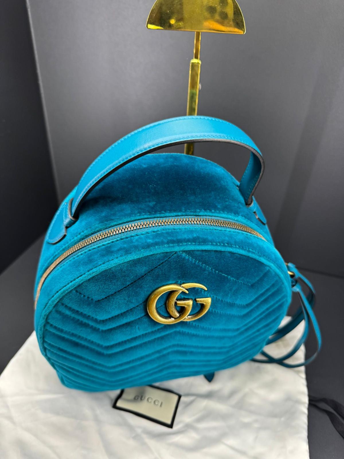 Zaino Gucci GG Marmont in velluto trapuntato matelassé