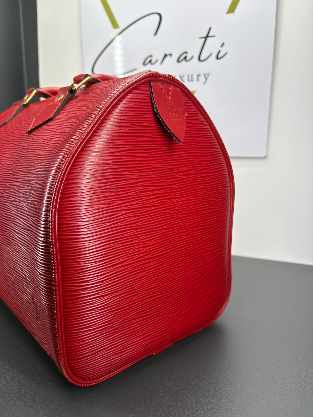 Louis Vuitton speedy pelle epi rossa
