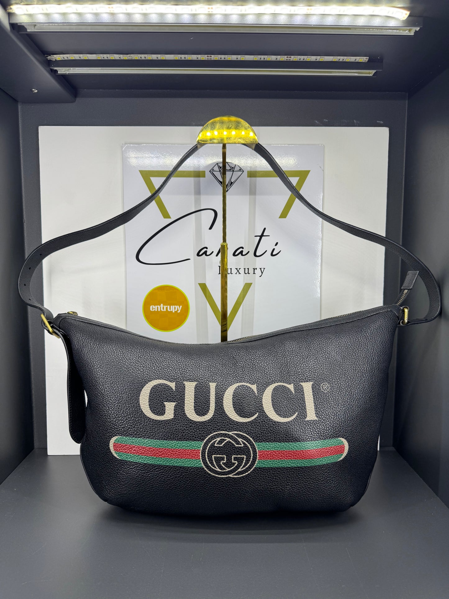Gucci in pelle marmount big logo