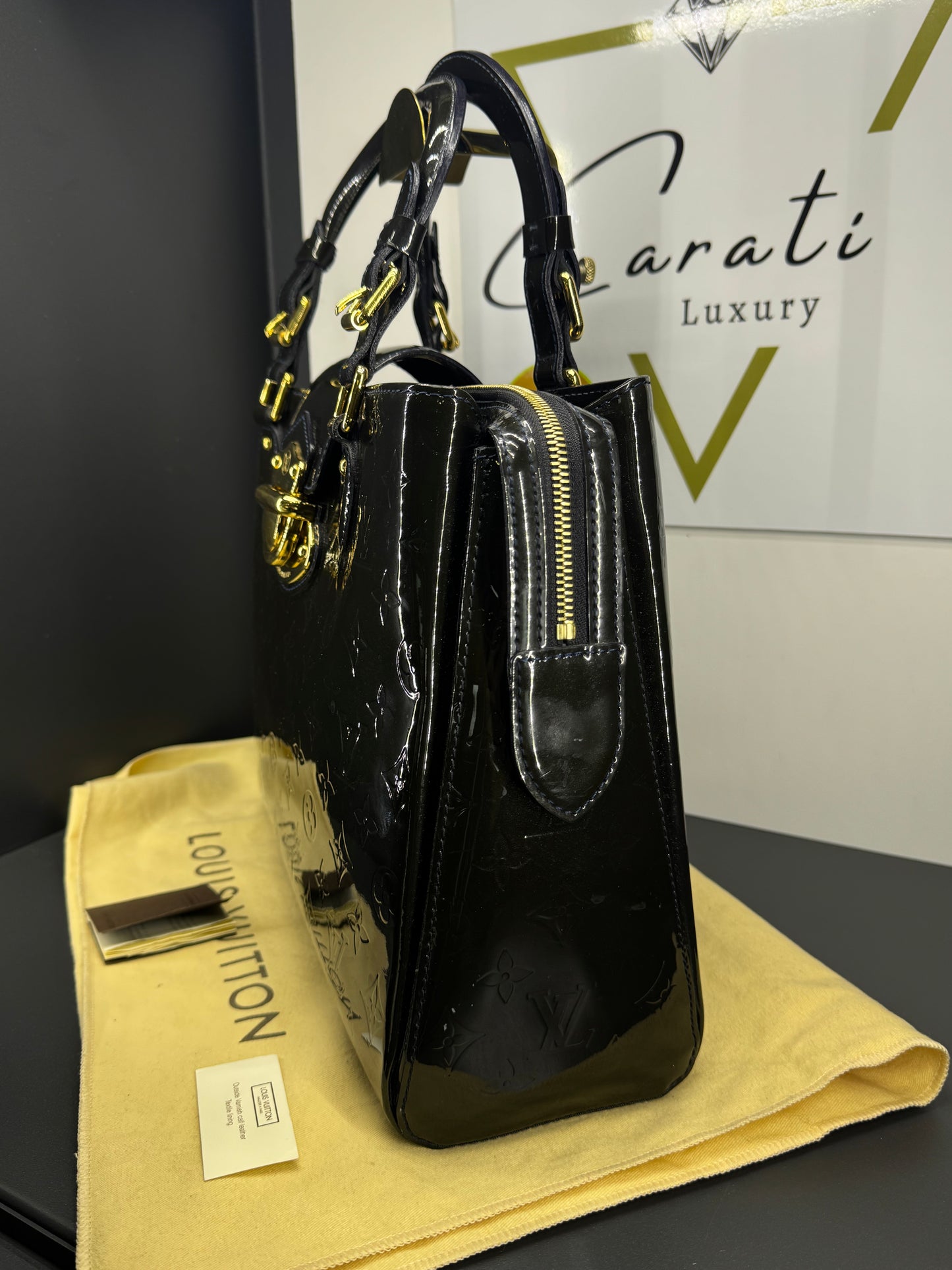 Borsa Louis Vuitton in pelle verniciata Monogram