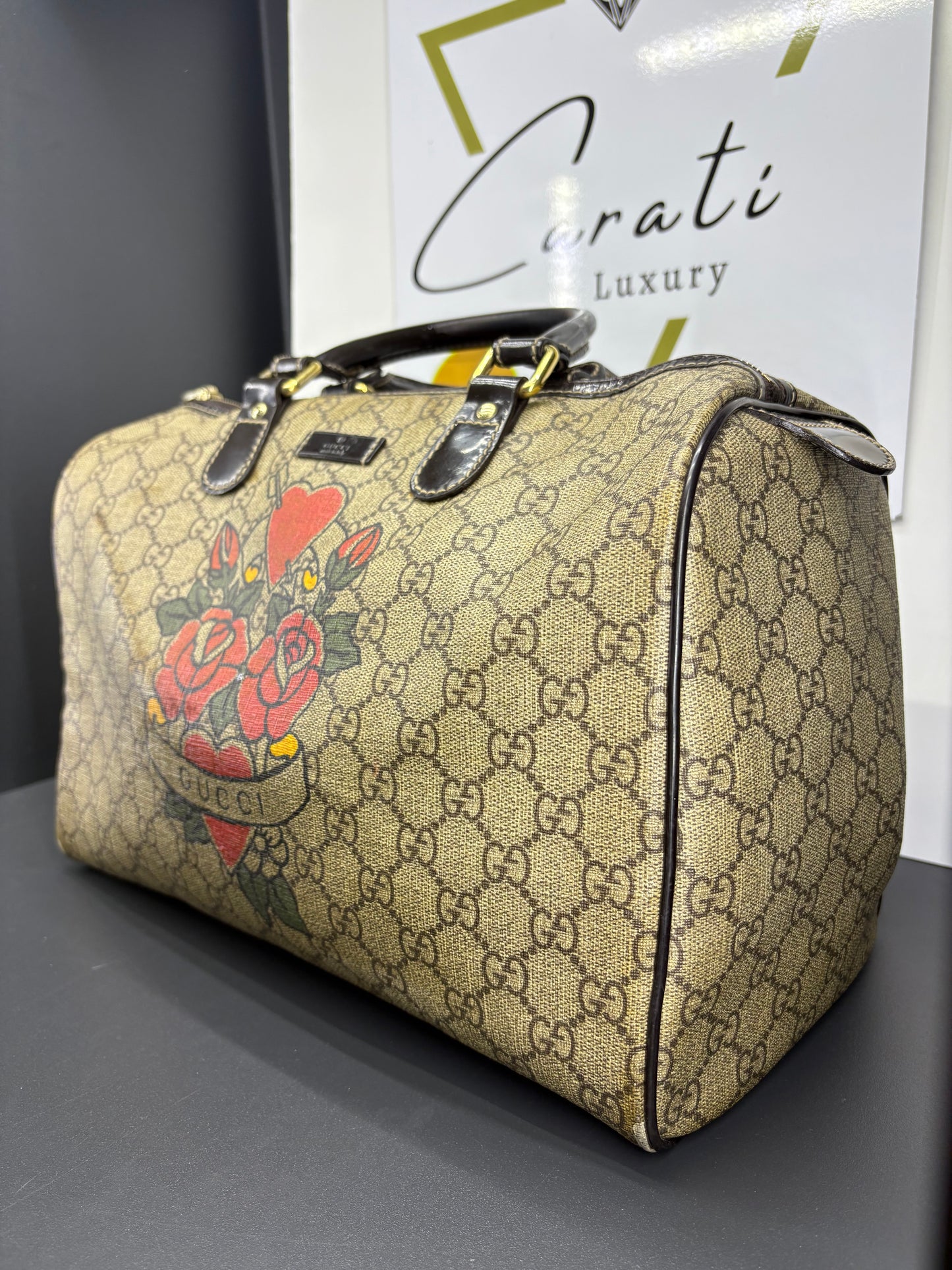 Gucci Joy Boston Bag "Tattoo Heart