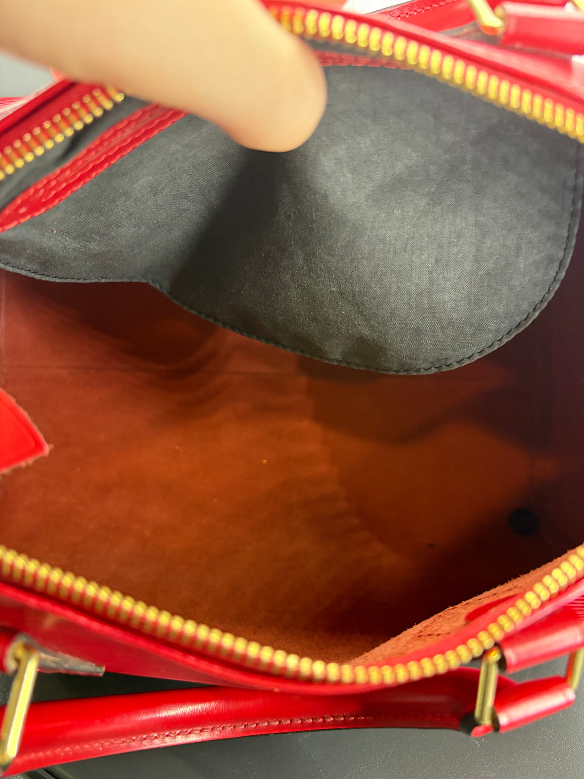 Louis Vuitton speedy pelle epi rossa