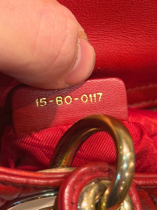 Dior Lady mini rossa