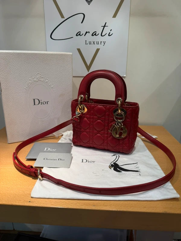 Dior Lady mini rossa
