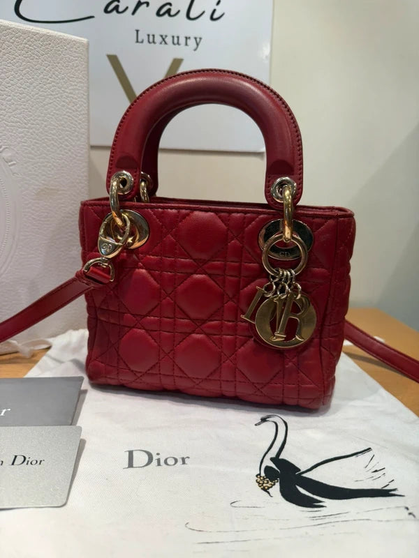 Dior Lady mini rossa
